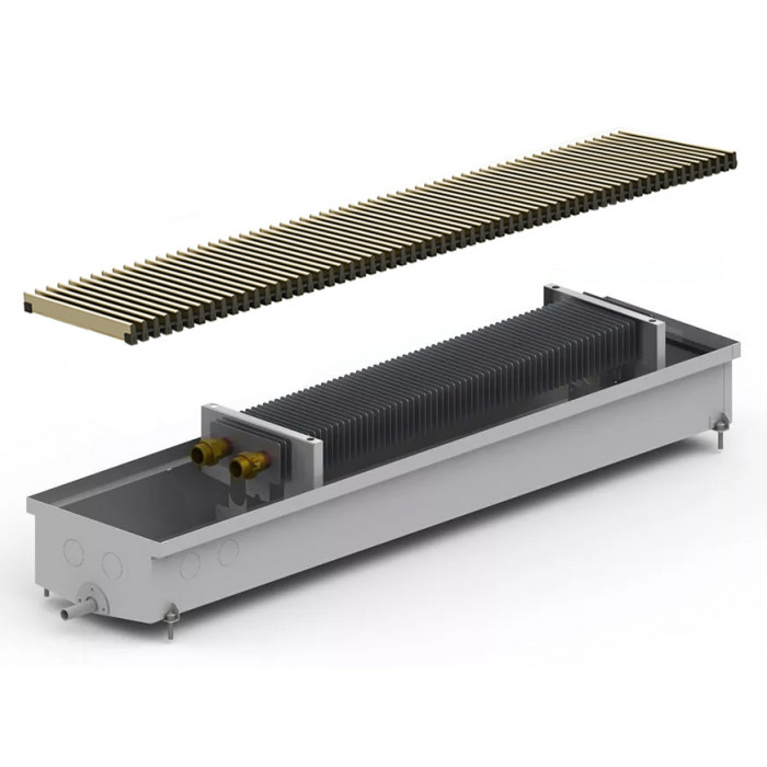 Внутрішньопідлоговий конвектор Carrera C Hydro 105 Inox 23х275 см Hi-Tech кольорова