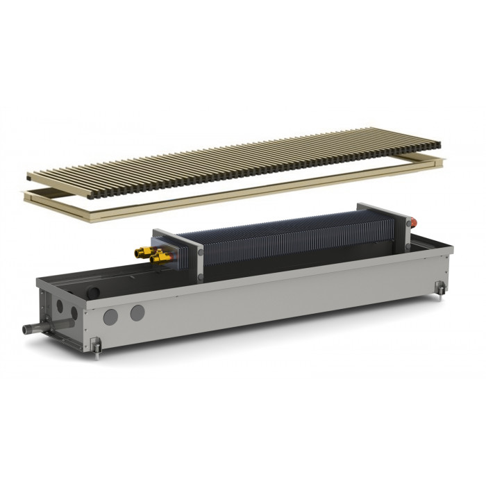 Внутрішньопідлоговий конвектор Carrera S Hydro 120 Inox 23х250 см Hi-Tech кольорова