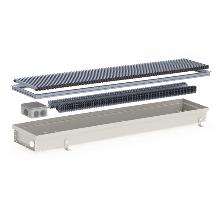 Внутрішньопідлоговий електричний конвектор Carrera SE 90 Inox 23х225 см Hi-Tech