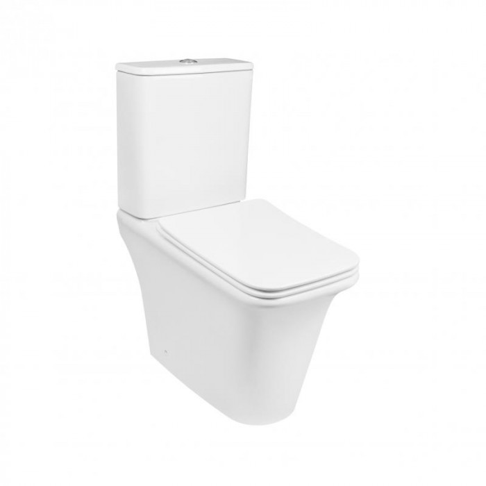 Унітаз-компакт Qtap Kalao безобідковий з сидінням Soft-close QT08221213AW