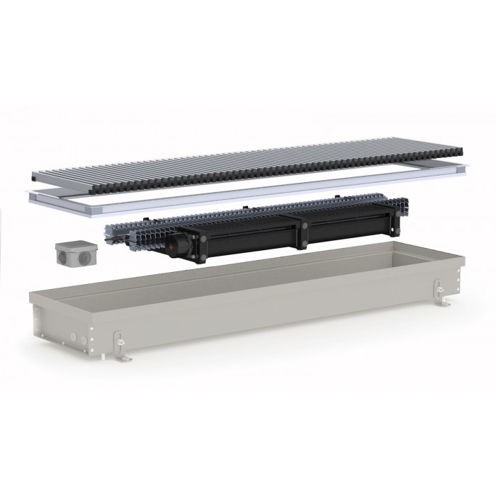 Внутрішньопідлоговий електричний конвектор Carrera SEV 90 Inox 25х275 см Hi-Tech