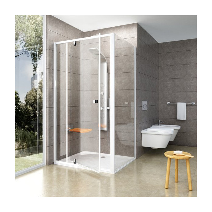 Двері для кабіни Ravak Pivot PDOP2-100 білий профіль та ручки, прозоре скло 03GA0101Z1