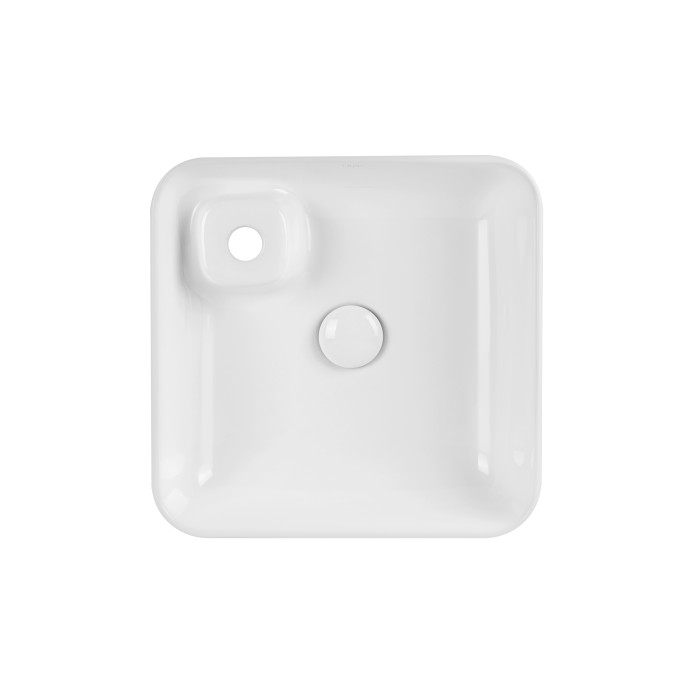 Раковина Qtap Stork 400х400х140 White з донним клапаном QT1511A057TW