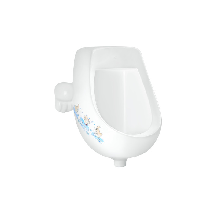 Писсуар подвесной Qtap Baby 420х300х465 White с рисунком QT2388U460EWD