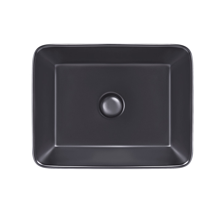 Раковина-чаша Qtap Tern 475х370х140 з донним клапаном QT172074MBMB