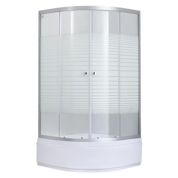 Душевая кабина Lidz Wieza SC80x80.SAT.MID.L, стекло Linie 4 мм