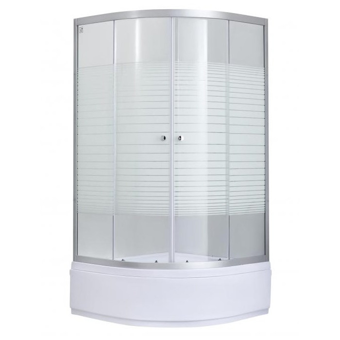 Душевая кабина Lidz Wieza SC90x90.SAT.MID.L, стекло Linie 4 мм