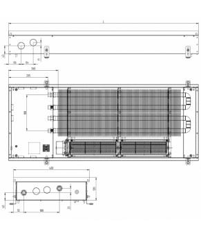Внутрипольный конвектор Carrera SV2 120 Black 40х300 см WR цветная