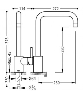 Cмеситель кухонный Kitchen TRES 162441
