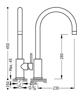 Cмеситель кухонный TRES Kitchen 162540