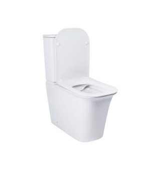 Унитаз-компакт Qtap Nando безободковый с сиденьем Soft-close QT12221222AW