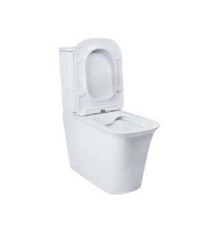 Унитаз-компакт Qtap Nando безободковый с сиденьем Soft-close QT12221222AW