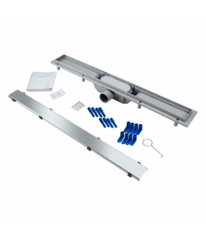 Трап Qtap Dry Tile304-700 линейный с сухим затвором под плитку 700 мм (QTDRYTILE304700)
