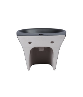 Раковина подвесная моноблок Qtap Virgo 550х430х400 Matt black с донным клапаном QT1811037GMB
