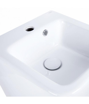 Раковина подвесная моноблок Qtap Tern 370х410х400 White с донным клапаном QT1711G808W