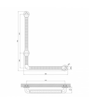 Поручень универсальный Qtap Freedom 700х500 White QT2291CZ6003W