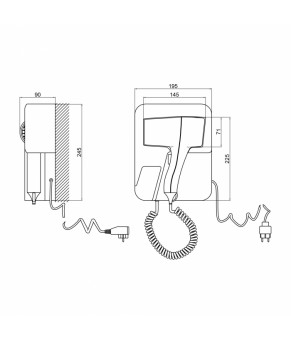 Фен Qtap Pohodli 1200 Вт с держателем Белый (QTF1200RNP) (SD00042872)