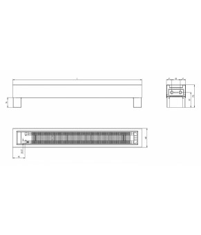 Напольный конвектор белый Carrera FRH 15х200 см