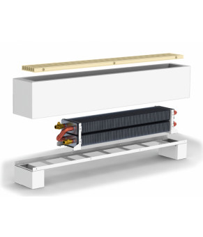 Напольный конвектор черный Carrera FR2W 15.3х225 см решетка Ral