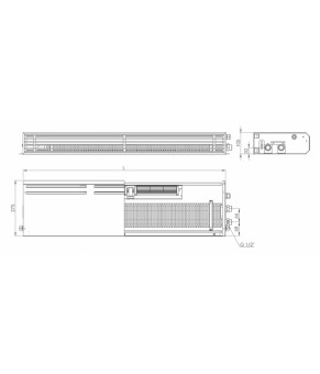 Цокольный конвектор Carrera DV 105 27.5х125 см решетка Ral