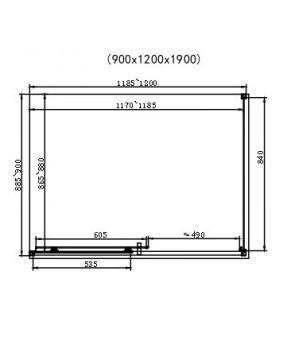 Душевая кабина Dusel EF-185BP+EF181BP Black Matt Paint 1200x800x1900 518582