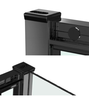 Душевая кабина Dusel EF-185BP+EF181BP Black Matt Paint 1200x800x1900 518582