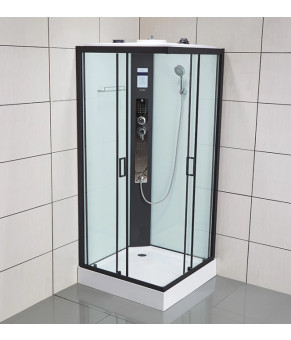 Гидромассажный бокс Dusel DSC-DU513-100B 100х100х215 черный 351394