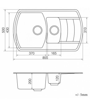 Кухонная мойка Vankor Norton NMP 04.86 White stone + сифон