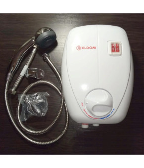 Водонагреватель Eldom Betta 6,5 kw (3+3,5) душ 72486B