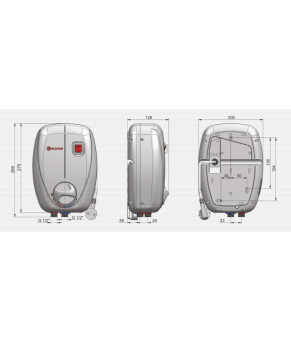 Водонагреватель Eldom Betta 6,5 kw (3+3,5) душ 72486B