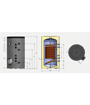 Водонагреватель Eldom Green Line 200(2) 3.0 kW 0.35+0.86 m² FV20067S2 3kw