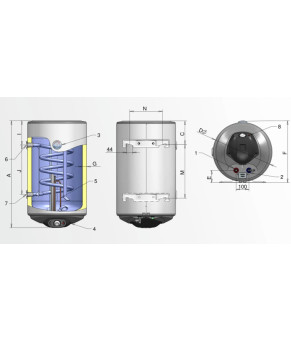 Водонагреватель Eldom Thermo 120 WV12046 TLG (TRG)