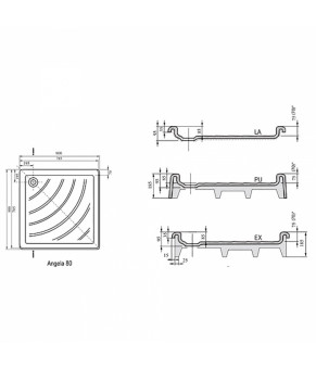 Душевой поддон Ravak Angela 80х80 см EX A004401320