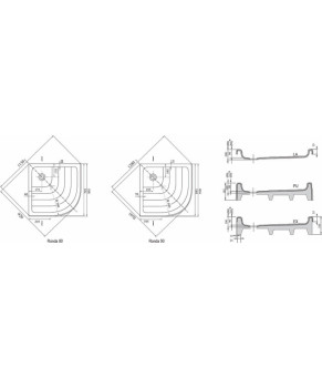 Душевой поддон Ravak 90х90 Ronda-90 LA A217001220