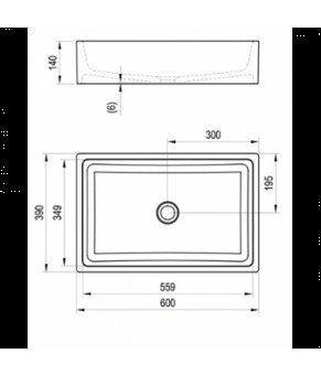 Умывальник накладной из литого мрамора Ravak FORMY-01 XJL01260000