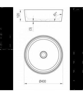 Умывальник накладной из литого мрамора Ravak MOON-1 XJN01300000