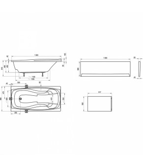 Ванна Ravak XXL 190x95 N белая CA91000000