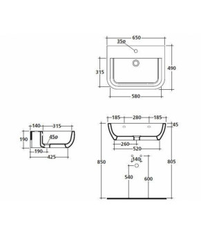 Раковина Galassia Xes 9921
