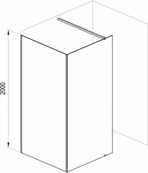 Комплект стекол Ravak ST Walk-In Corner 1100 x 800 x 2000 черный + транспарент GW1CD4300Z1