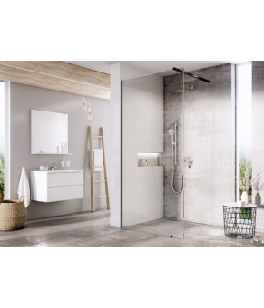 Стекло душевой стенки Ravak Walk In Wall-80 v.200 черный+Transparent GW9W40300Z1