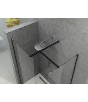 Стекло душевой стенки Ravak ST Walk-In Wall 700 x 2000 черный + транспарент GW9W10300Z1