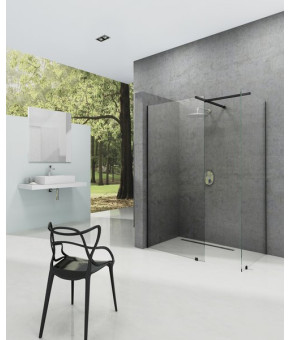Стекло душевой стенки Ravak ST Walk-In Wall 1500 x 2000 черный + транспарент GW9WP0300Z1