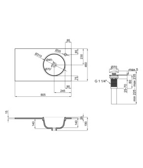 Раковина Qtap Virgo 800х460х300 White с донным клапаном QT1811FL8130ARRW