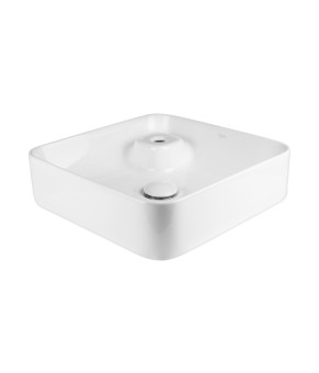 Раковина Qtap Stork 400х400х140 White с донным клапаном QT1511A057TW