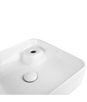 Раковина Qtap Stork 400х400х140 White с донным клапаном QT1511A057TW