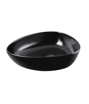 Раковина Qtap Leo 400x350x160 Matt black с донным клапаном QT1111A053MB