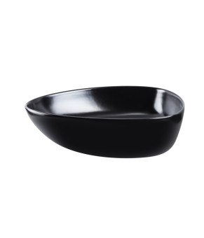 Раковина Qtap Leo 400x350x160 Matt black с донным клапаном QT1111A053MB