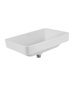 Раковина Qtap Crow 500x350x180 White с донным клапаном QT0511L582W
