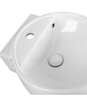 Раковина-чаша Qtap Swan 425х435х195 White с донным клапаном QT1611A005W
