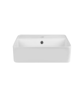 Раковина-чаша Qtap Crow 420х420х145 White с донным клапаном QT0511A054TW